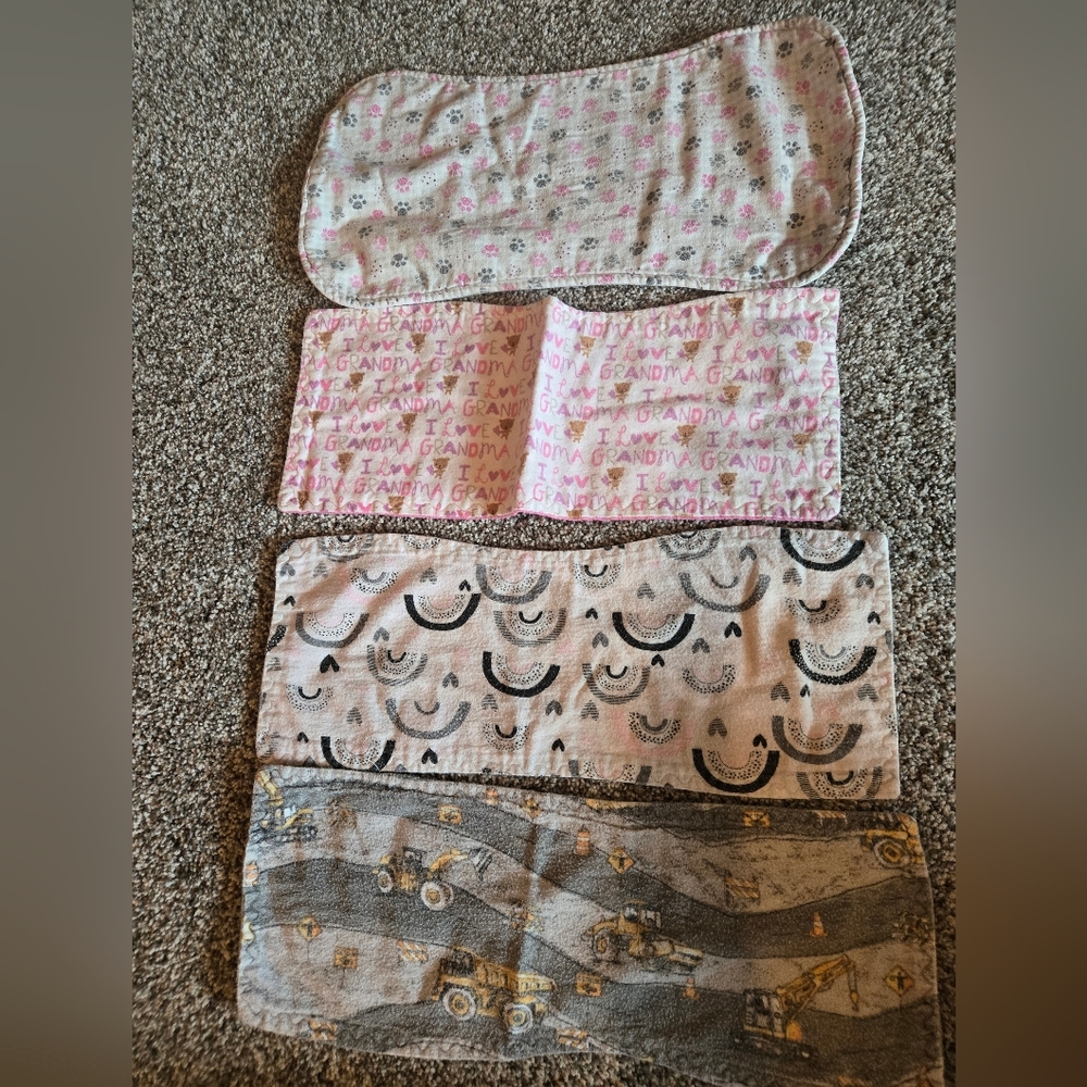 Set Of 4 Burp Rags